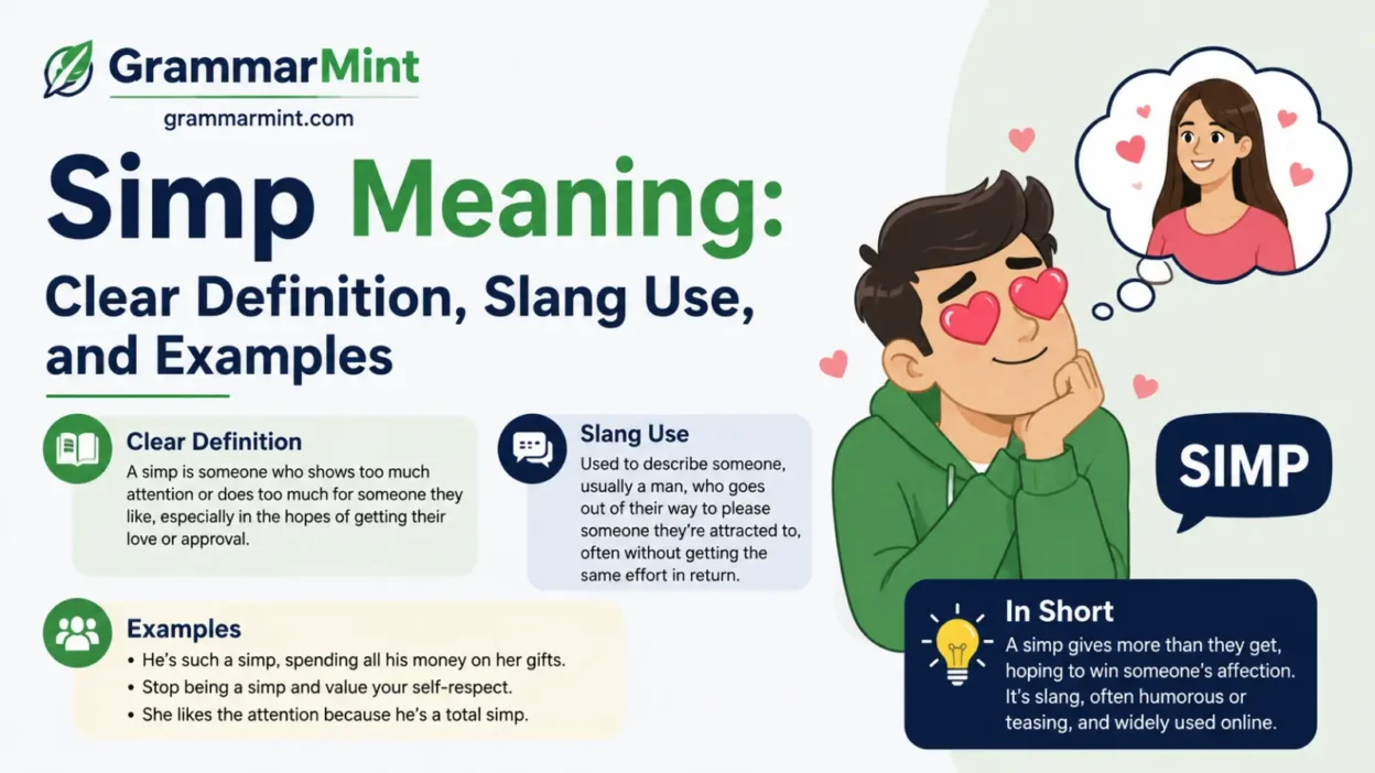 Simp Meaning: Clear Definition, Slang Use, and Examples