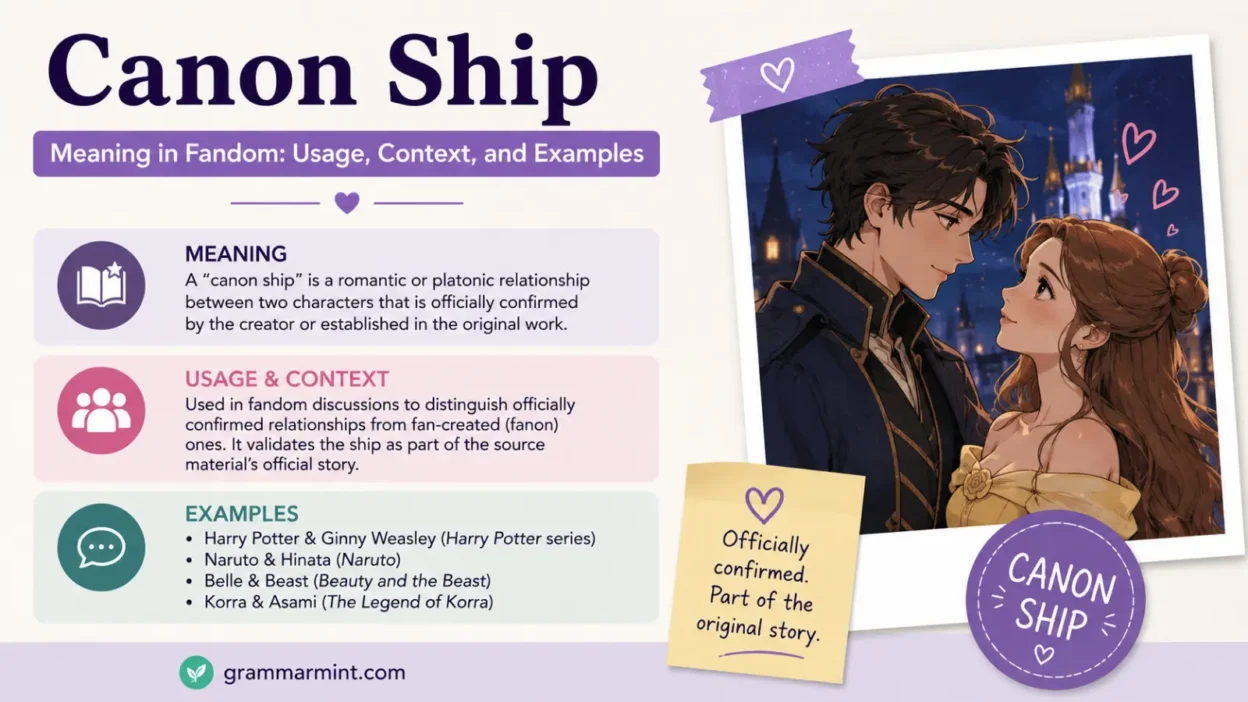 Canon Ship Meaning in Fandom: Usage, Context, and Examples