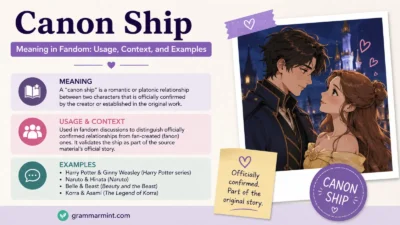 Canon Ship Meaning in Fandom: Usage, Context, and Examples