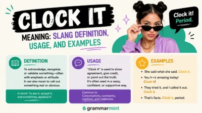 Clock It Meaning: Slang Definition, Usage, and Examples