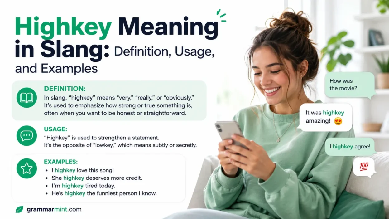 Highkey Meaning in Slang: Definition, Usage, and Examples