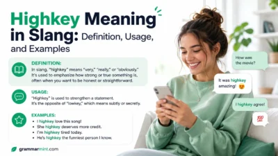 Highkey Meaning in Slang: Definition, Usage, and Examples