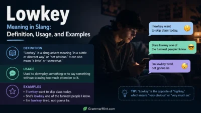 Lowkey Meaning in Slang: Definition, Usage, and Examples
