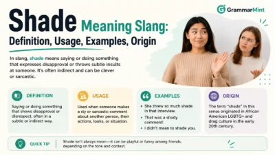 Shade Meaning Slang: Definition, Usage, Examples, Origin