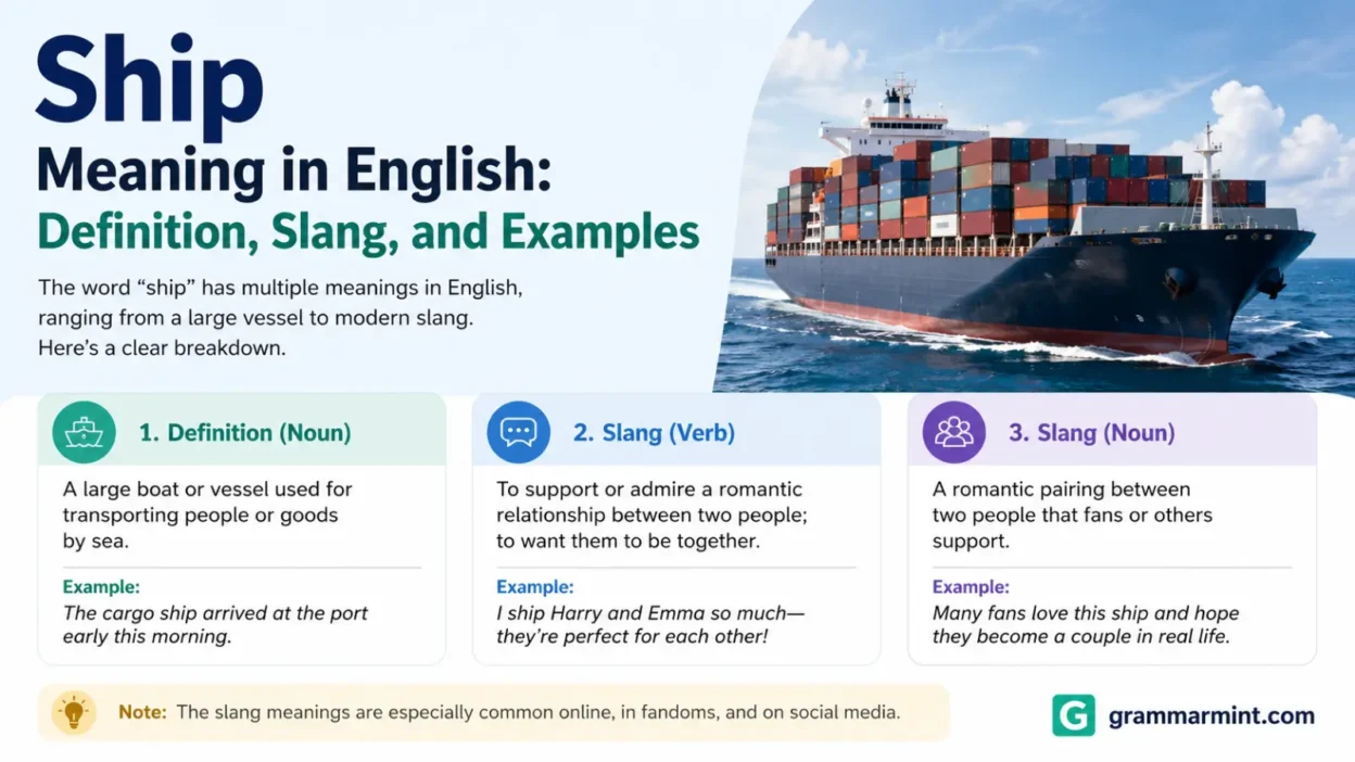 Ship Meaning in English: Definition, Slang, and Examples