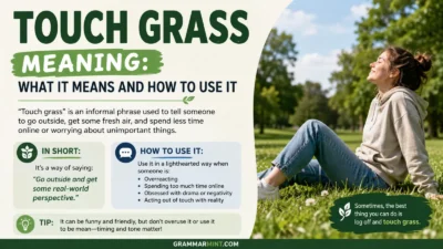 Touch Grass Meaning: What It Means and How to Use It