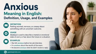 Anxious Meaning in English: Definition, Usage, and Examples